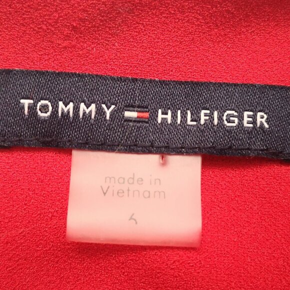 Tommy Hilfiger Ladies Size 4 Red Fit & Flare Sleeveless Dress - Picture 3 of 9